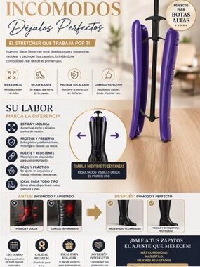 Boot Stretcher for Women’s Ankle Boots & Booties — Purple
